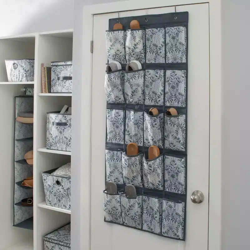 Nuovo portascarpe Parterre da 20 tasche da appendere alla porta, multicolore, contiene 20 paia