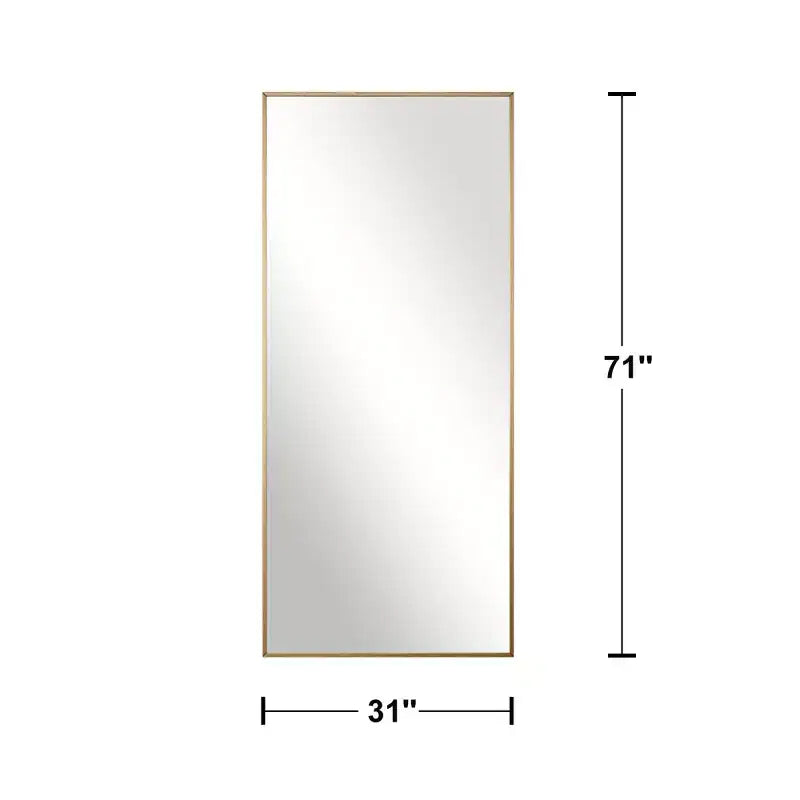 Specchio a figura intera 71H x 31W Specchio decorativo da parete Specchio da terra grande autoportante