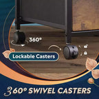 Cassettiera Mobile con rotelle, Supporto per Stampante con Ripiano Aperto, Classificatore Verticale in Tessuto per Documenti A4 o Letter per Ufficio Domestico