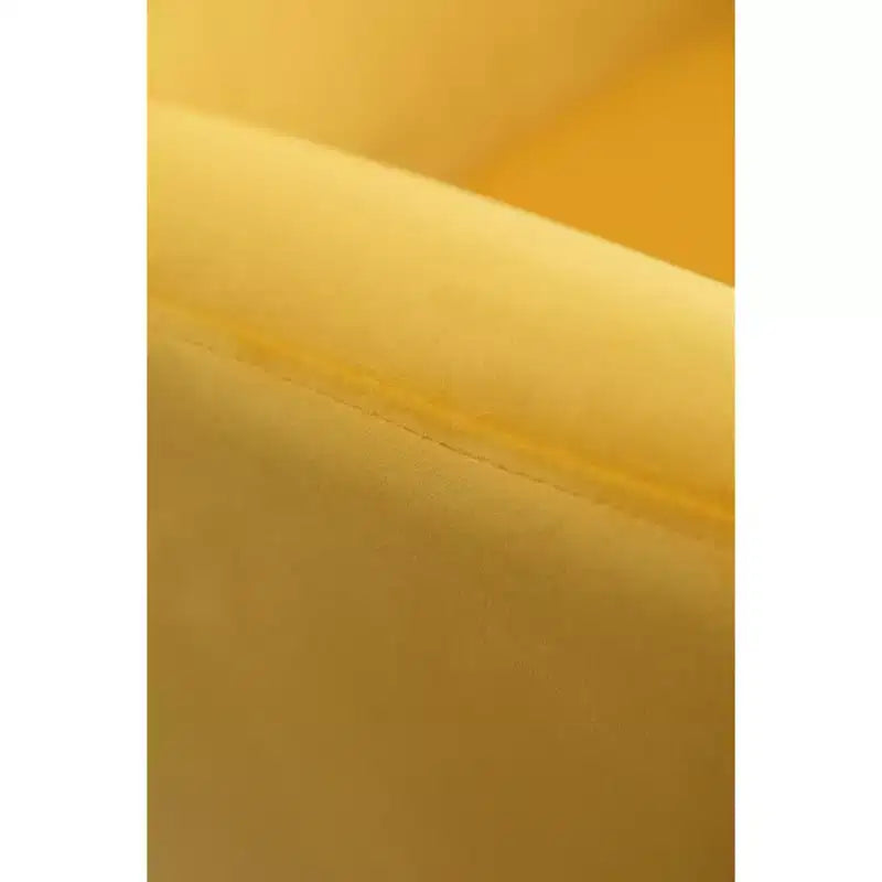 Poltrona d'accento Soveral Velvet Button-Tufted con schienale a orecchioni, Gialla