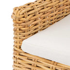 Sedia in vimini Nancy con cuscino - ACH6518