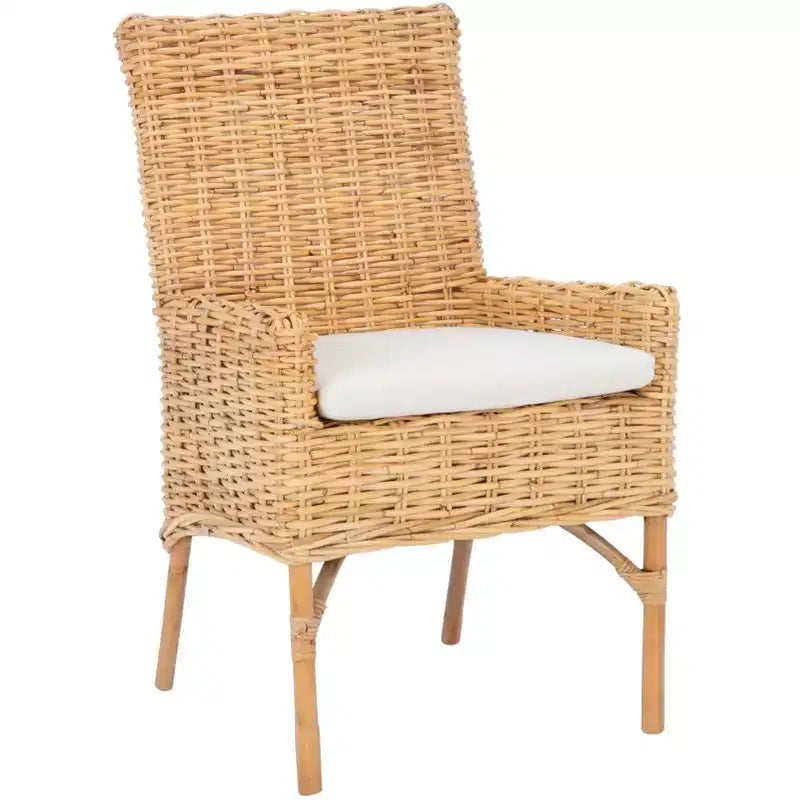 Sedia in vimini Nancy con cuscino - ACH6518