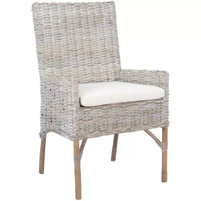 Sedia in vimini Nancy con cuscino - ACH6518