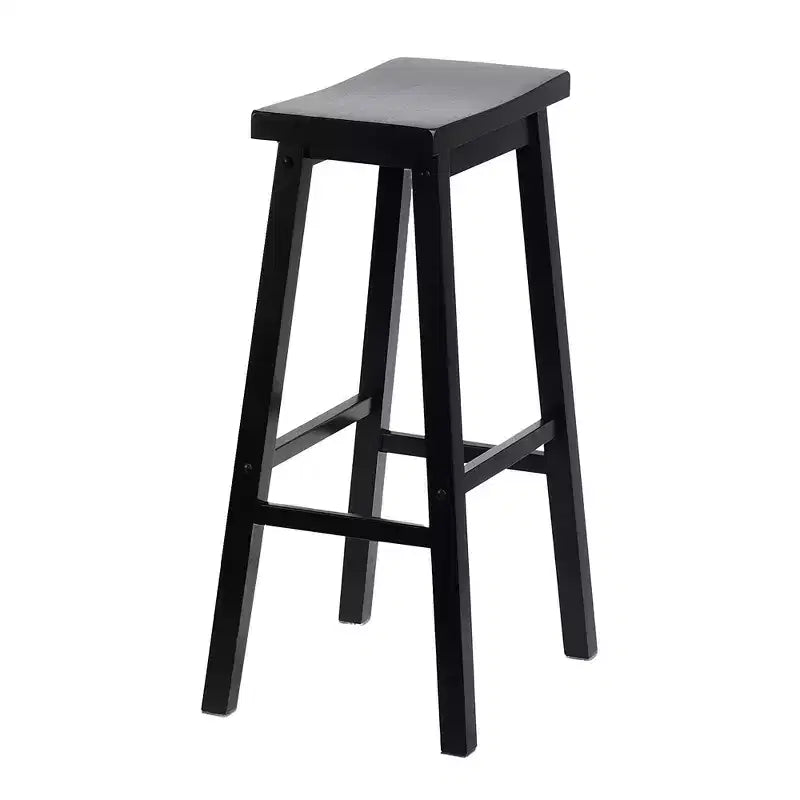 Sgabelli alti da cucina classici Saddle Seat da 29 pollici, neri (confezione da 10)