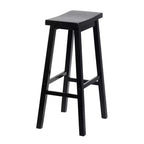 Sgabelli alti da cucina classici Saddle Seat da 29 pollici, neri (confezione da 10)