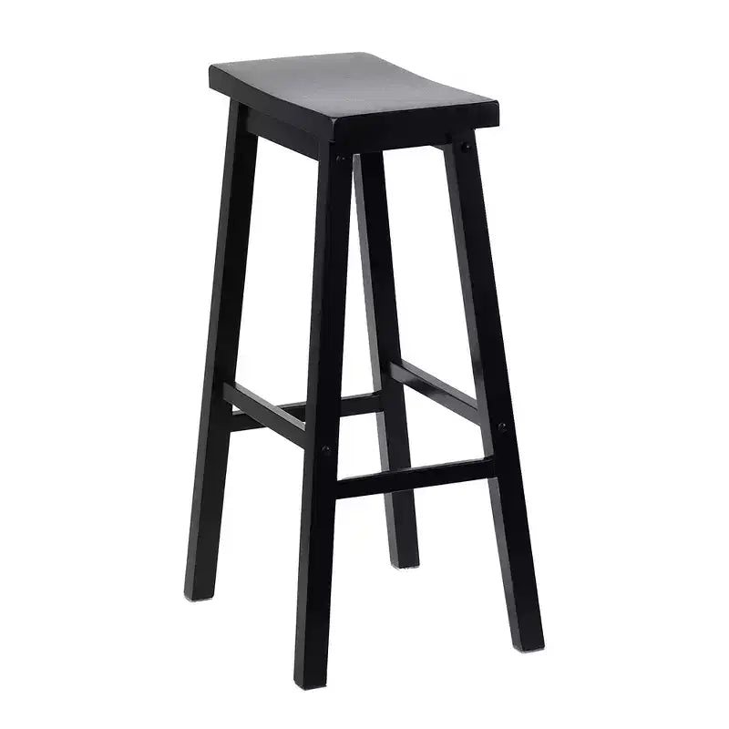 Sgabelli alti da cucina classici Saddle Seat da 29 pollici, neri (confezione da 10)