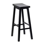 Sgabelli alti da cucina classici Saddle Seat da 29 pollici, neri (confezione da 10)