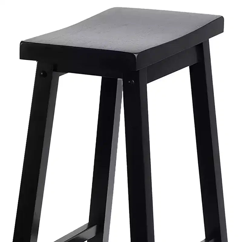 Sgabelli alti da cucina classici Saddle Seat da 29 pollici, neri (confezione da 10)