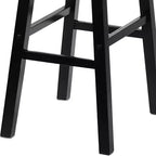 Sgabelli alti da cucina classici Saddle Seat da 29 pollici, neri (confezione da 10)