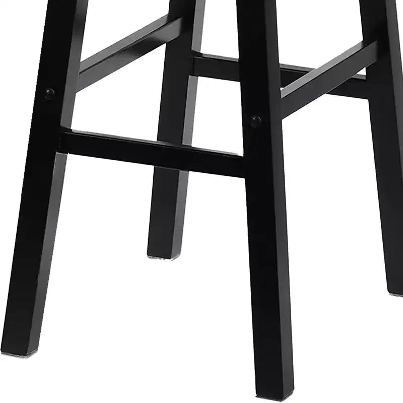 Sgabelli alti da cucina classici Saddle Seat da 29 pollici, neri (confezione da 10)