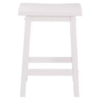 Sgabelli da Cucina Alti con Seduta a Sella Classica, 61 cm, per Case, Sale da Pranzo e Bar, Senza Schienale, con 4 Gambe Quadrate, Bianco (confezione da 4)