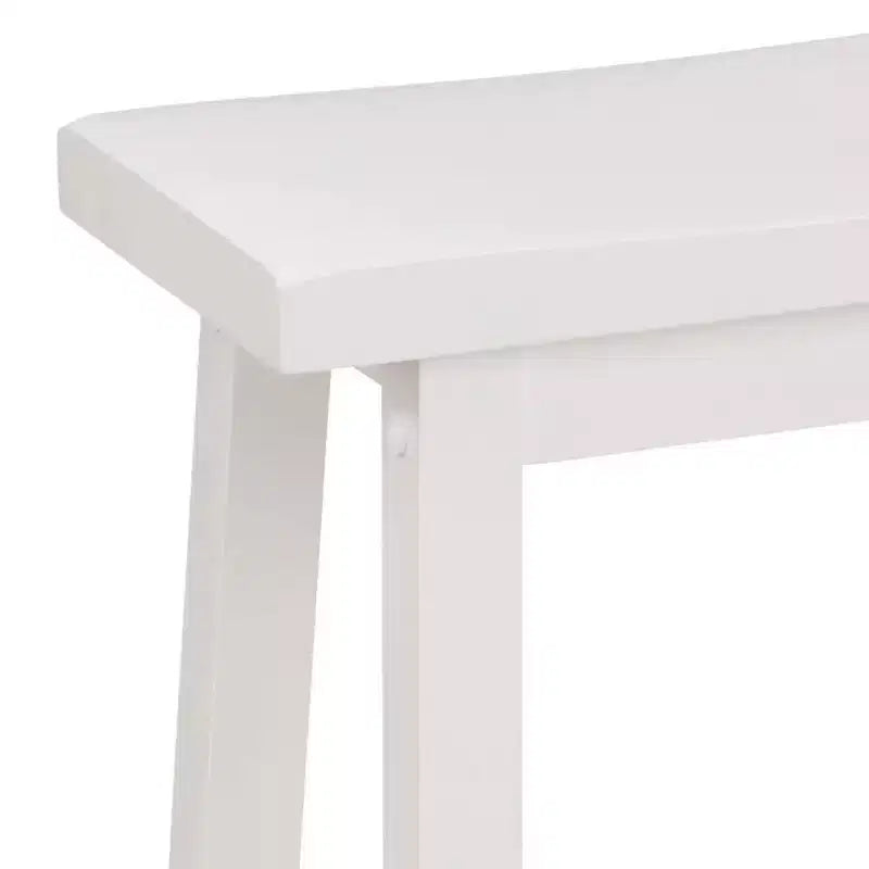 Sgabelli da Cucina Alti con Seduta a Sella Classica, 61 cm, per Case, Sale da Pranzo e Bar, Senza Schienale, con 4 Gambe Quadrate, Bianco (confezione da 4)