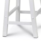 Sgabelli da Cucina Alti con Seduta a Sella Classica, 61 cm, per Case, Sale da Pranzo e Bar, Senza Schienale, con 4 Gambe Quadrate, Bianco (confezione da 4)