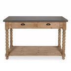 Consolle in Legno Rettangolare Rutledge, 48x16x32, Marrone Rustico
