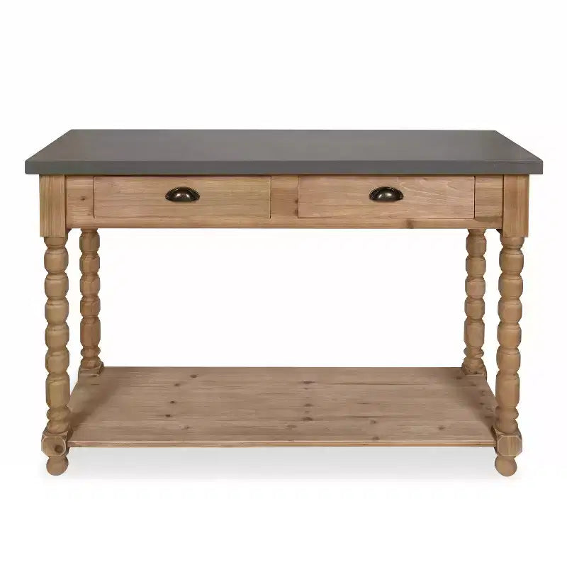 Consolle in Legno Rettangolare Rutledge, 48x16x32, Marrone Rustico