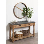 Consolle in Legno Rettangolare Rutledge, 48x16x32, Marrone Rustico
