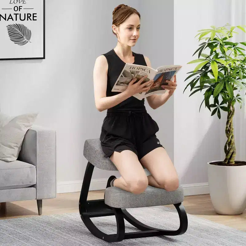 Sedia Ginocchiera Basculante Ergonomica Correttiva Postura Dolore Schiena Imbottita