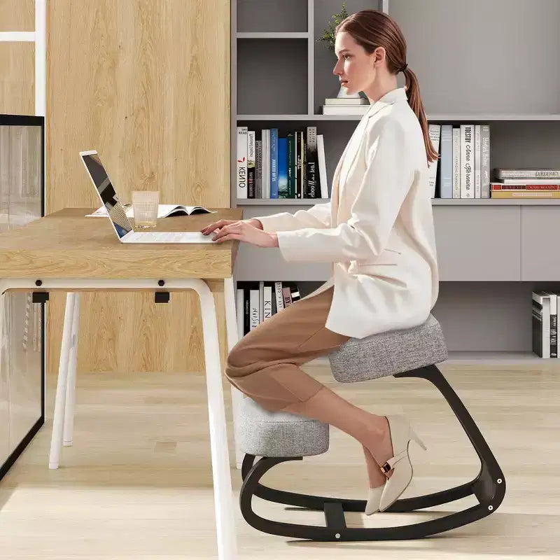 Sedia Ginocchiera Basculante Ergonomica Correttiva Postura Dolore Schiena Imbottita