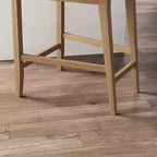 Sgabello da bar Gracie Wood imbottito ad altezza bancone