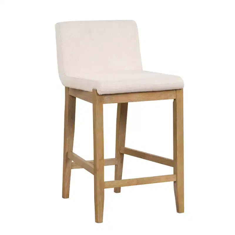 Sgabello da bar Gracie Wood imbottito ad altezza bancone