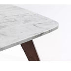 Tavolino da caffè Vezzana 31 Square in marmo di Carrara bianco italiano