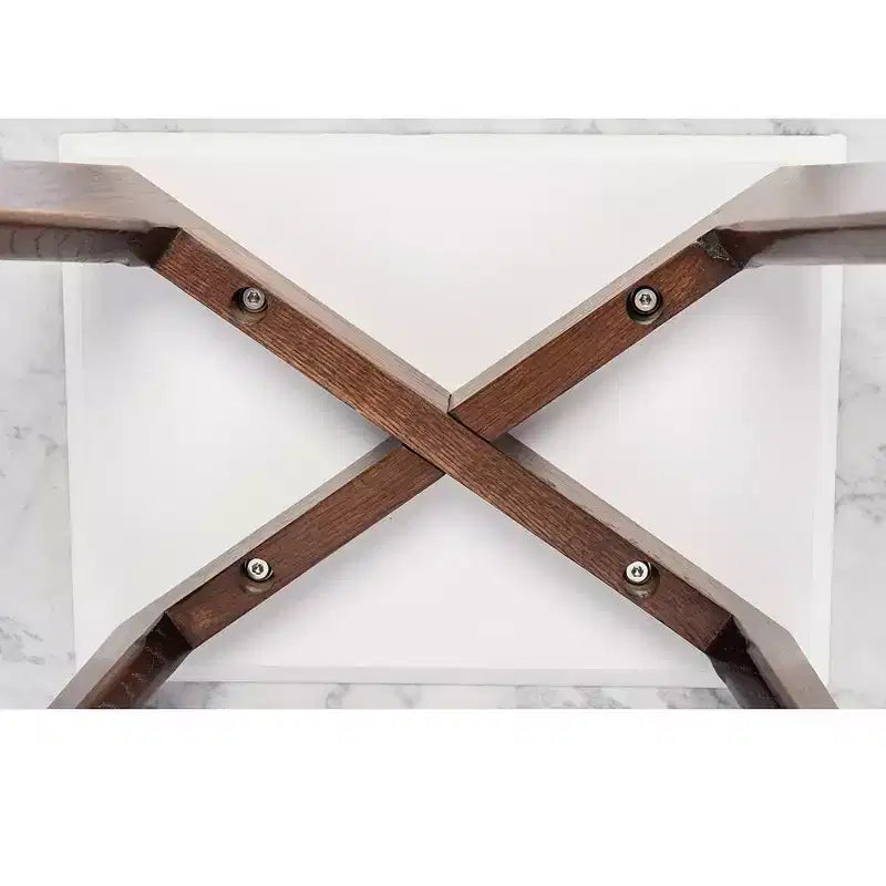 Tavolino da caffè Vezzana 31 Square in marmo di Carrara bianco italiano