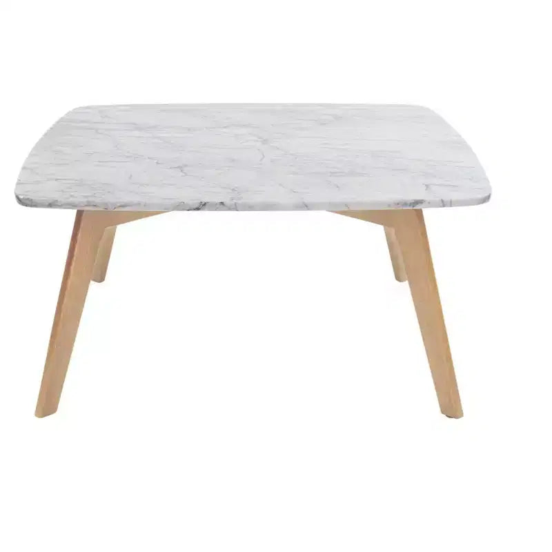 Tavolino da caffè Vezzana 31 Square in marmo di Carrara bianco italiano