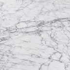 Tavolino da caffè Vezzana 31 Square in marmo di Carrara bianco italiano