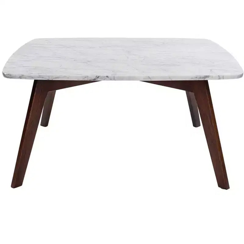 Tavolino da caffè Vezzana 31 Square in marmo di Carrara bianco italiano