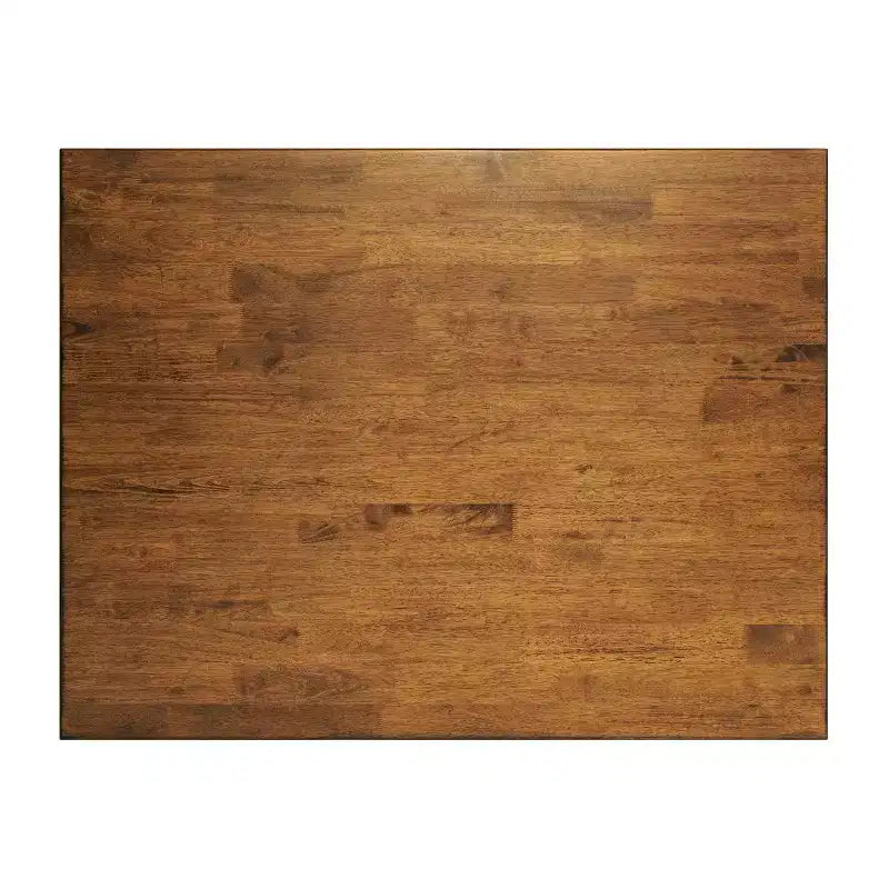 Tavolo da pranzo Henry in legno massello, tavolo rettangolare in legno resistente di grado commerciale per 4 persone