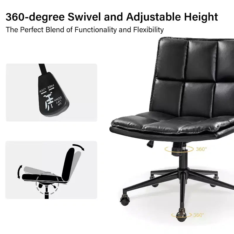 Sedia da ufficio girevole a 360 gradi Hilda Modern