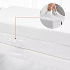 Materasso pieghevole a 4 ante con 1 strato di memory foam infuso in gel
