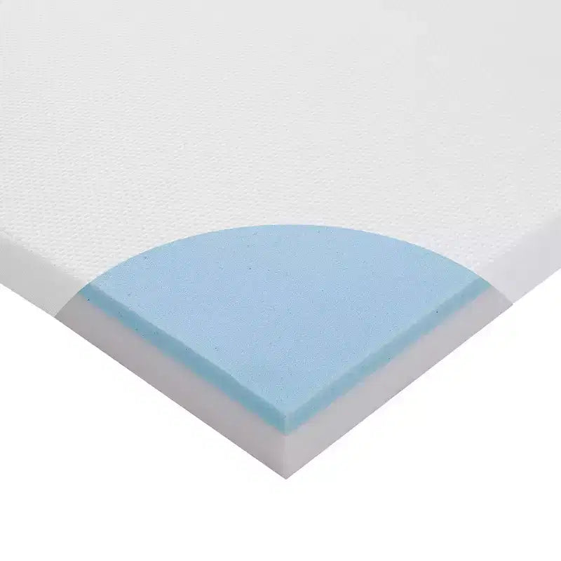 Materasso pieghevole a 4 ante con 1 strato di memory foam infuso in gel
