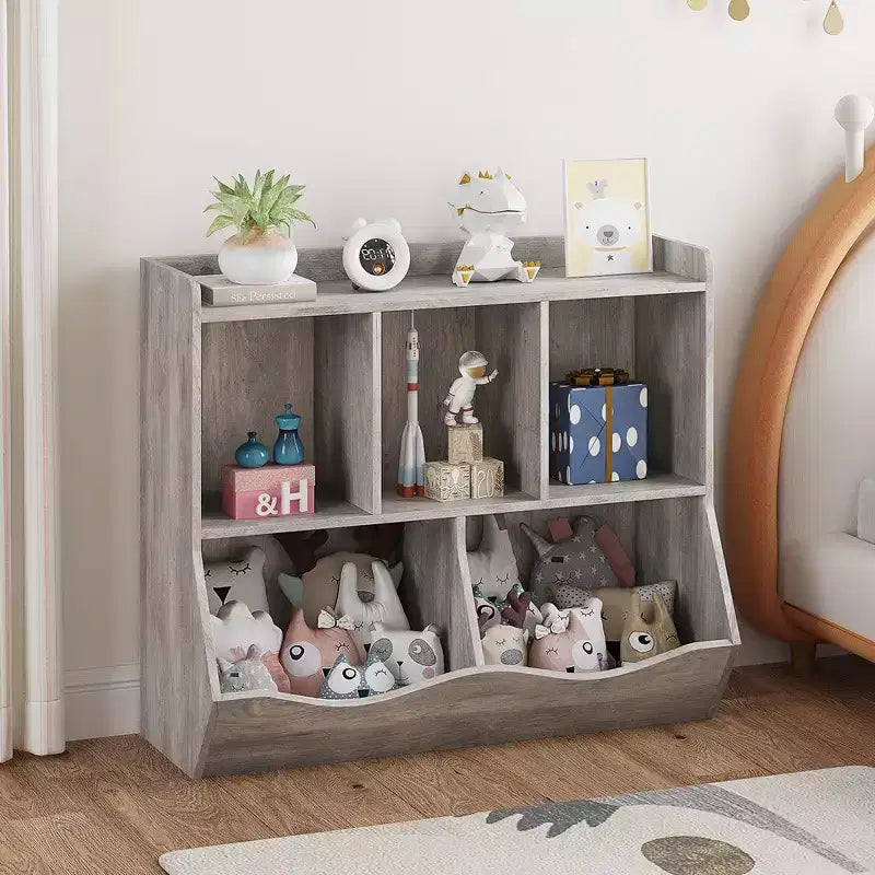 Libreria per Bambini e Mobile Contenitore Giocattoli Multi-Ripiano con Cubby Organizer per Bambini e Bambine, Sala Giochi
