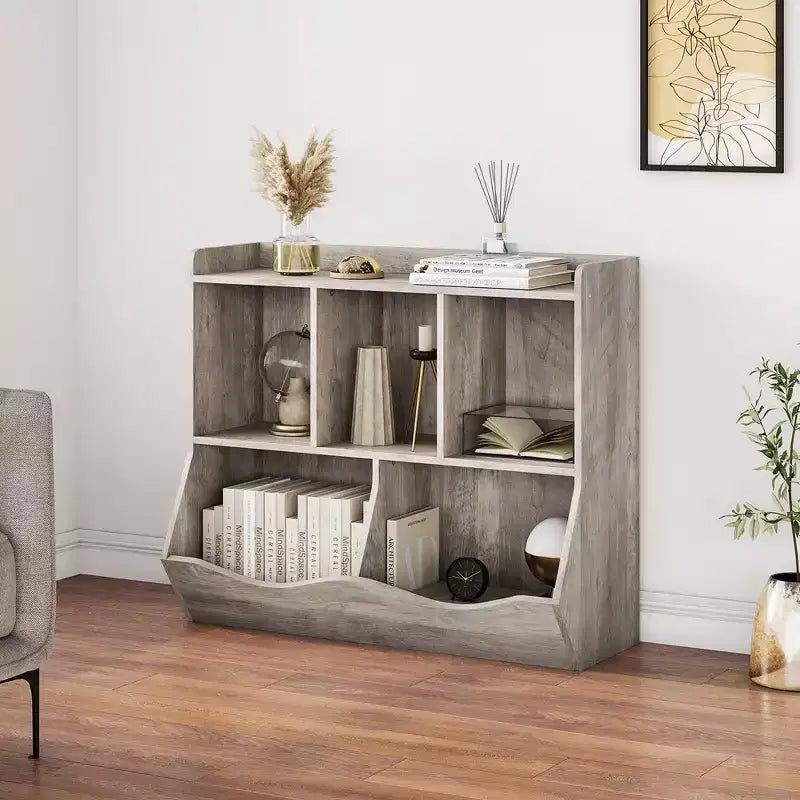 Libreria per Bambini e Mobile Contenitore Giocattoli Multi-Ripiano con Cubby Organizer per Bambini e Bambine, Sala Giochi