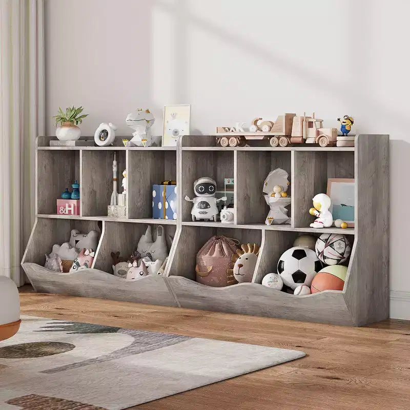 Libreria per Bambini e Mobile Contenitore Giocattoli Multi-Ripiano con Cubby Organizer per Bambini e Bambine, Sala Giochi
