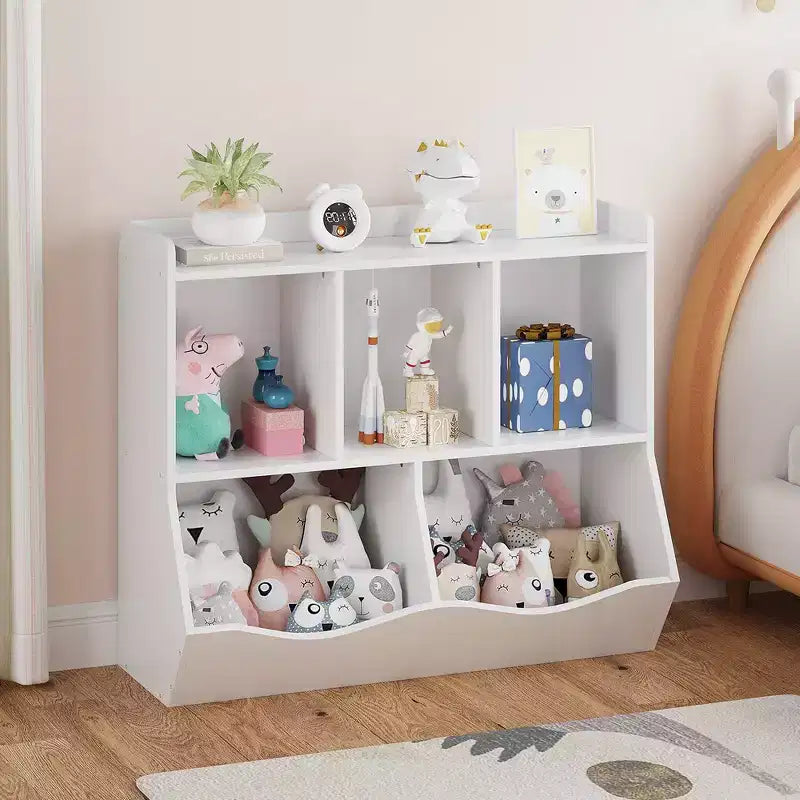 Libreria per Bambini e Mobile Contenitore Giocattoli Multi-Ripiano con Cubby Organizer per Bambini e Bambine, Sala Giochi