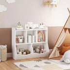 Libreria per Bambini e Mobile Contenitore Giocattoli Multi-Ripiano con Cubby Organizer per Bambini e Bambine, Sala Giochi
