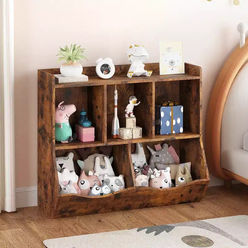 Libreria per Bambini e Mobile Contenitore Giocattoli Multi-Ripiano con Cubby Organizer per Bambini e Bambine, Sala Giochi