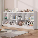 Libreria per Bambini e Mobile Contenitore Giocattoli Multi-Ripiano con Cubby Organizer per Bambini e Bambine, Sala Giochi