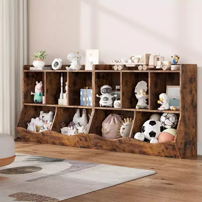 Libreria per Bambini e Mobile Contenitore Giocattoli Multi-Ripiano con Cubby Organizer per Bambini e Bambine, Sala Giochi