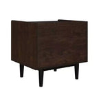 Comodino Moderno Scanalato Duane con Cassetto, Confezione da 2