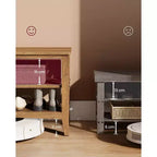 Panca Contenitore da Ingresso, Scarpiera a 2 Ripiani, 11,8 x 39,4 x 18,9 Pollici, Supporta fino a 600 lb, Stile Rustico