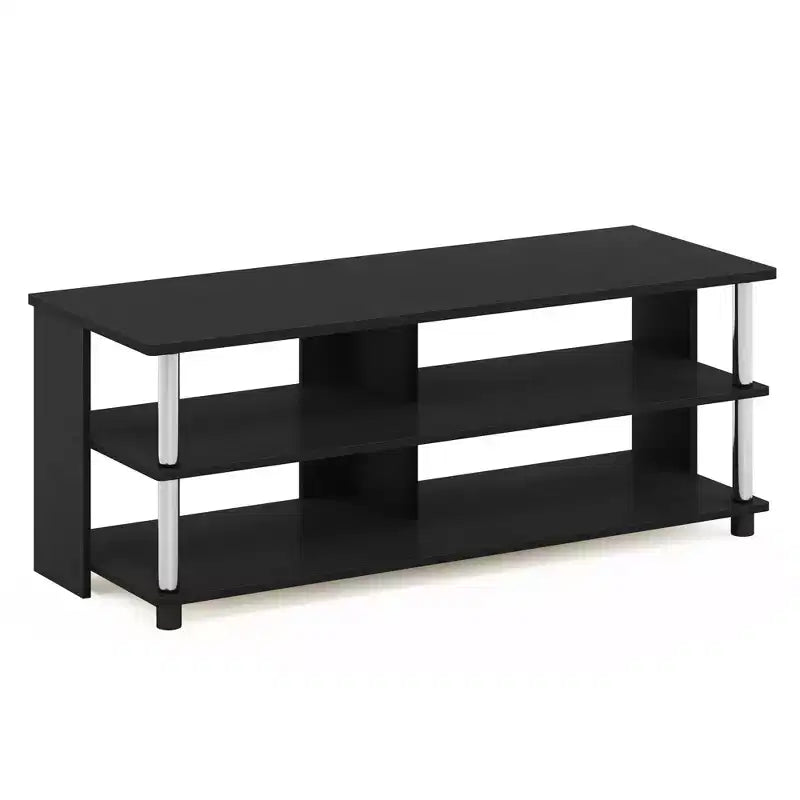Mobile Porta TV a 3 Ripiani per TV fino a 48", Tavolino Console Porta TV, Centro di Intrattenimento con Ripiani a Giorno, Americano