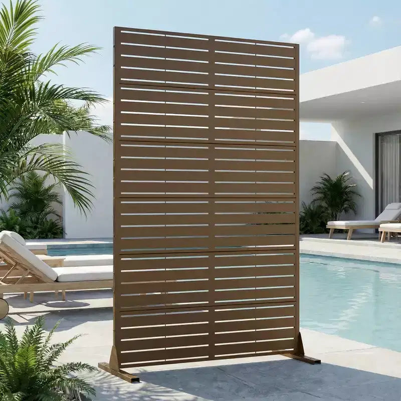 Schermo divisorio esterno in metallo autoportante 72A x 47L - Pannelli decorativi per patio