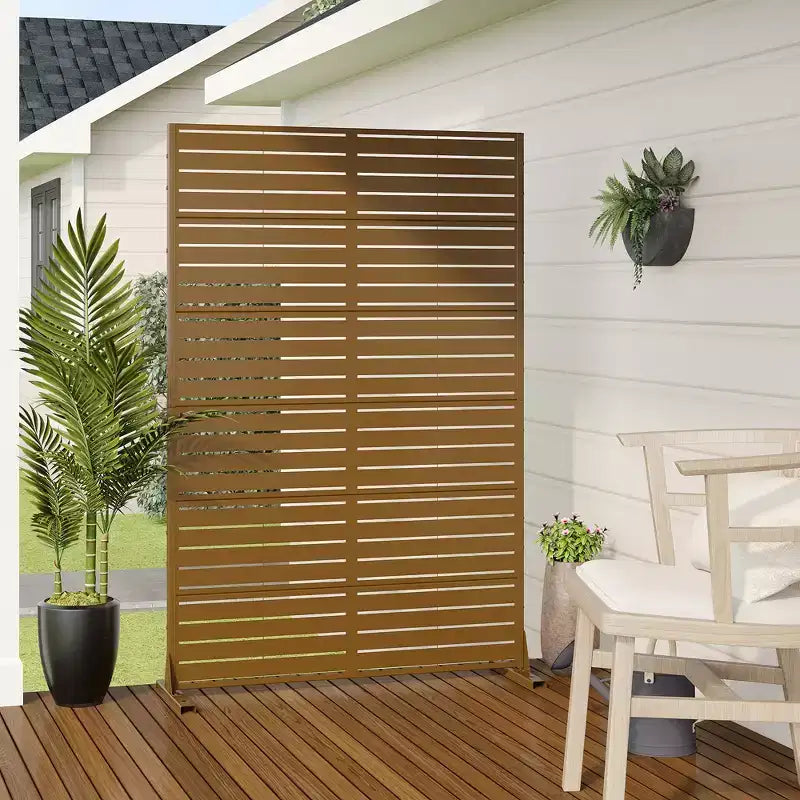 Schermo divisorio esterno in metallo autoportante 72A x 47L - Pannelli decorativi per patio