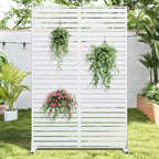 Schermo divisorio esterno in metallo autoportante 72A x 47L - Pannelli decorativi per patio