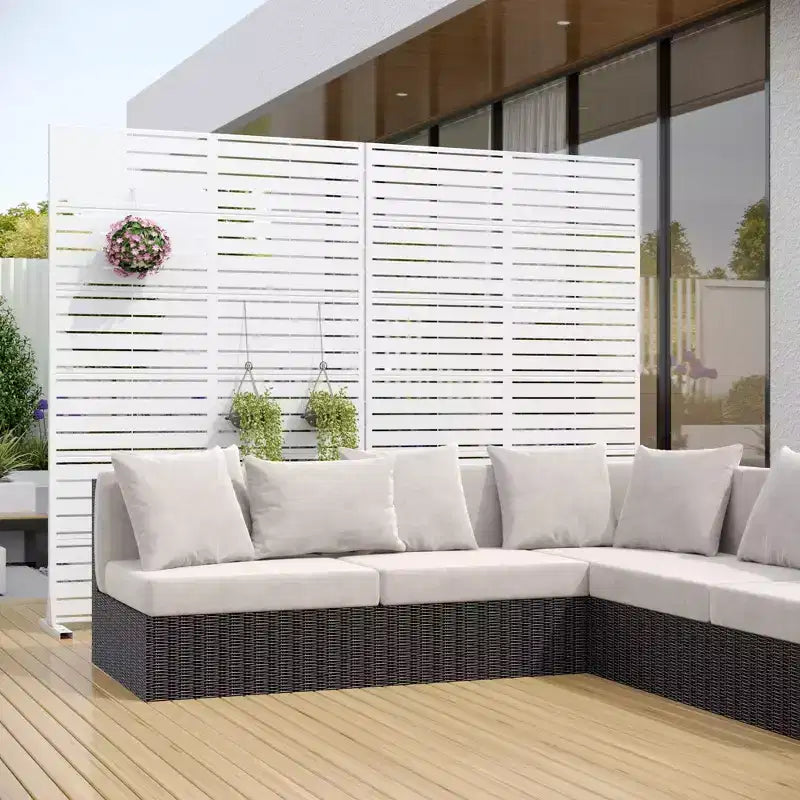 Schermo divisorio esterno in metallo autoportante 72A x 47L - Pannelli decorativi per patio