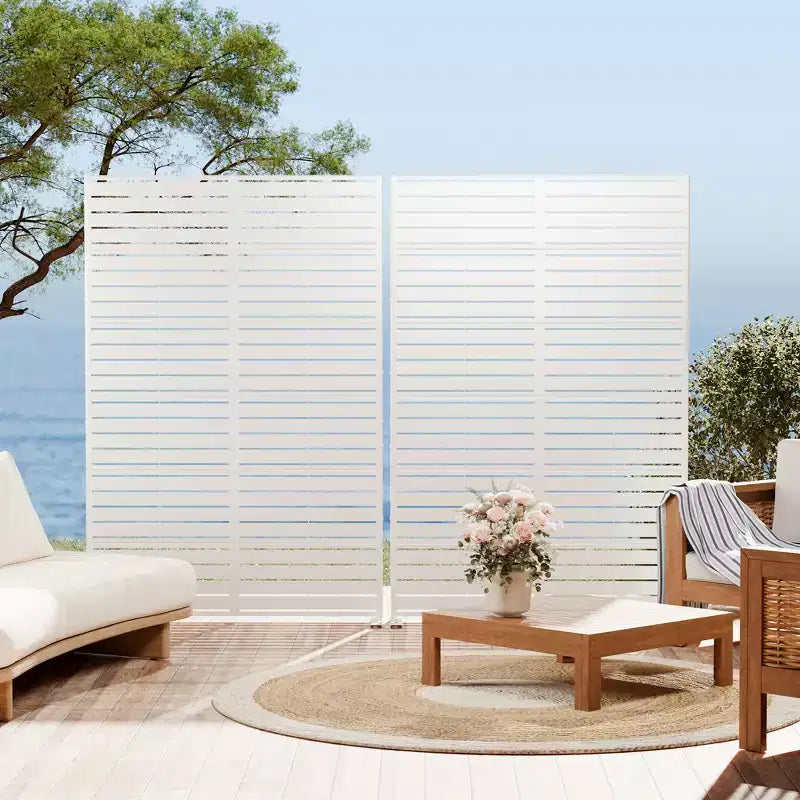 Schermo divisorio esterno in metallo autoportante 72A x 47L - Pannelli decorativi per patio