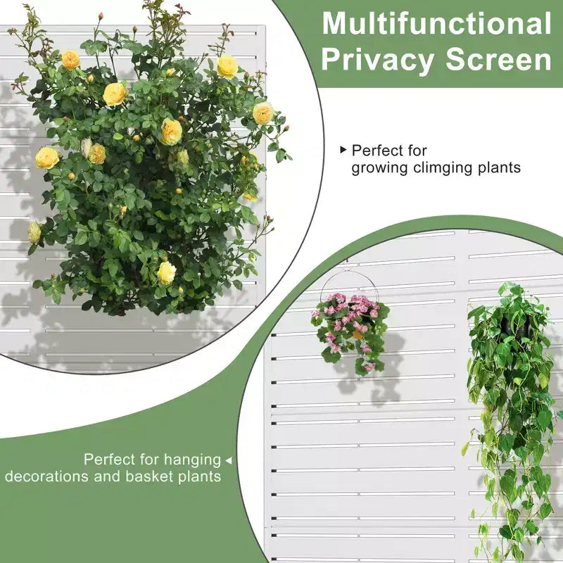 Schermo divisorio esterno in metallo autoportante 72A x 47L - Pannelli decorativi per patio